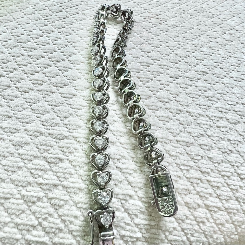 Ross Simons sterling silver 925 CZ tennis bracelet vintage - Picture 7 of 9